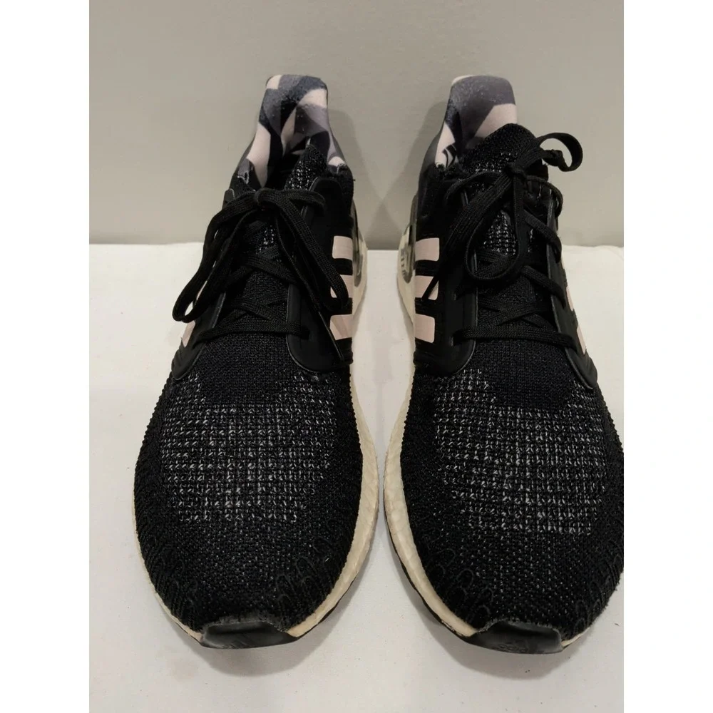 adidas UltraBoost 20 Black Pink Tint Mens Running Sneakers Sz 10 FV8330